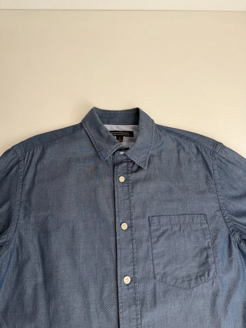 Banana Republic Button Up Men Small Soft Tailored Slim Fit Dress Shirt Work Ex